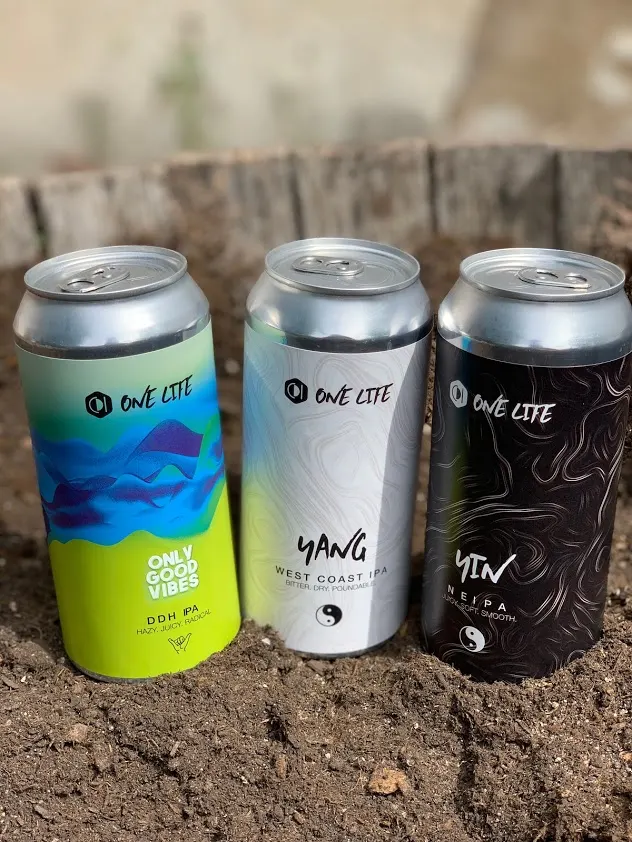 Archive photograph of the original three One Life cans together · 2019