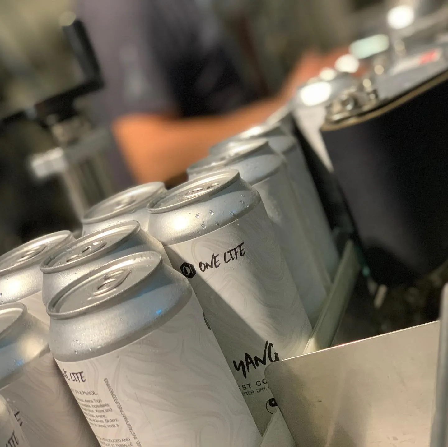 Archive photograph of the One Life Yang West Coast IPA can during the first canning week · 2019