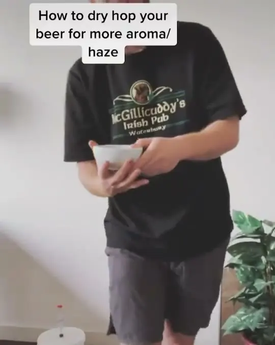 Archive video of dry hopping a homebrew in the Netherlands · 2020